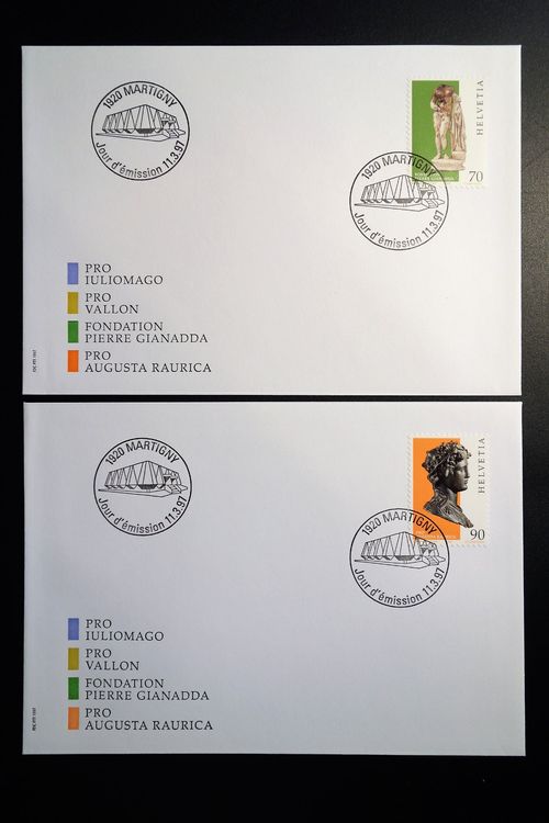 1997 4 FDC Gallo römische Kunstwerke Pro Augusta Raurica Kaufen auf