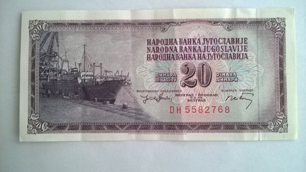 Billet Banque Ex Yougoslavie 20 Dinars 19 12 1974 UNC Kaufen Auf Ricardo