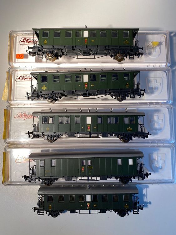 Liliput H0 SBB 27850 26950 27550 Set Mit 5 Plattformwagen Kaufen Auf