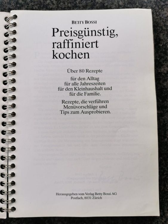 Betty Bossi Preisg Nstig Kochen Kaufen Auf Ricardo