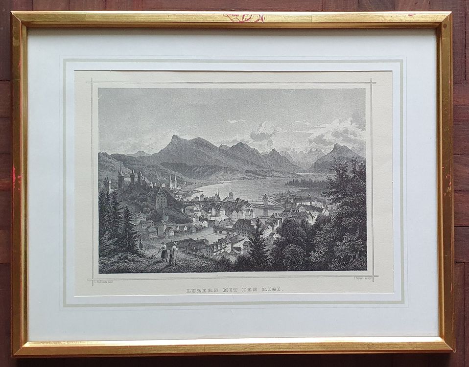 Bild Luzern Mit Rigi Lithographie Kaufen Auf Ricardo