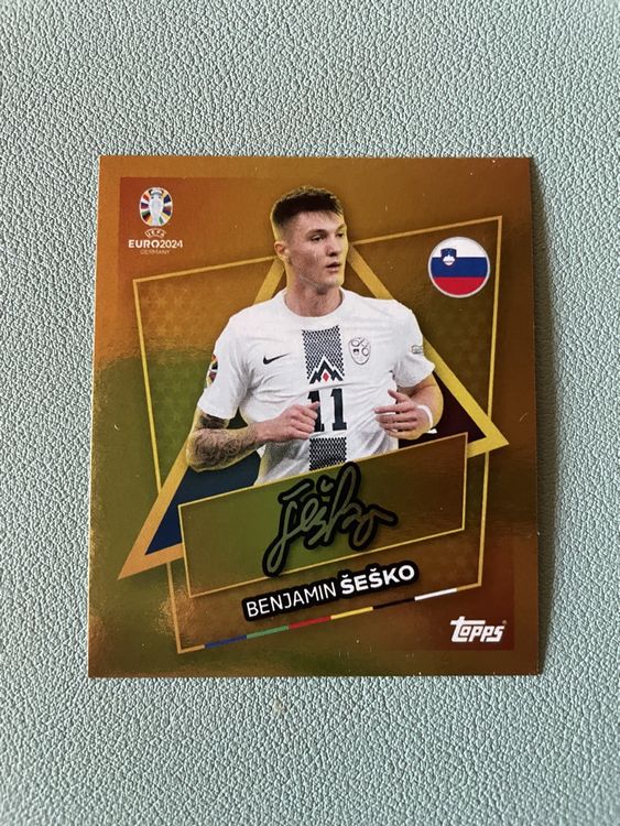 Topps Euro Benjamin Sesko Gold Signiert Svn Sp Kaufen Auf Ricardo