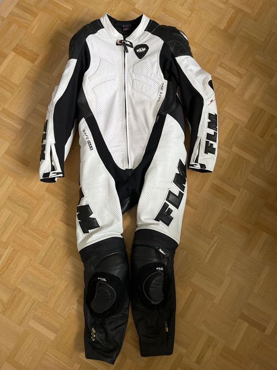 Flm Sports Motorrad Lederkombi Schwarz Weiss Gr Kaufen Auf Ricardo