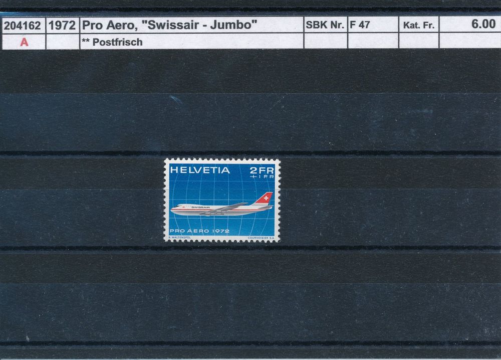 Pro Aero Swissair Jumbo Postfrisch Kaufen Auf Ricardo