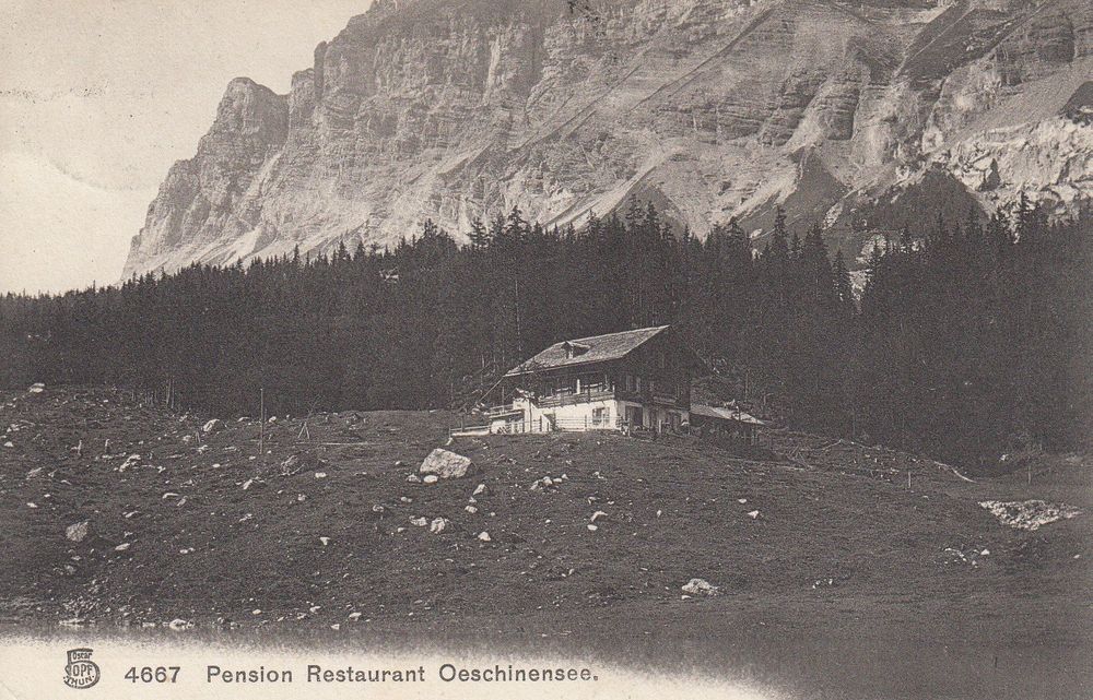 Öschinensee BE bei Kandersteg Pension Rest um 1916 Kaufen auf Ricardo