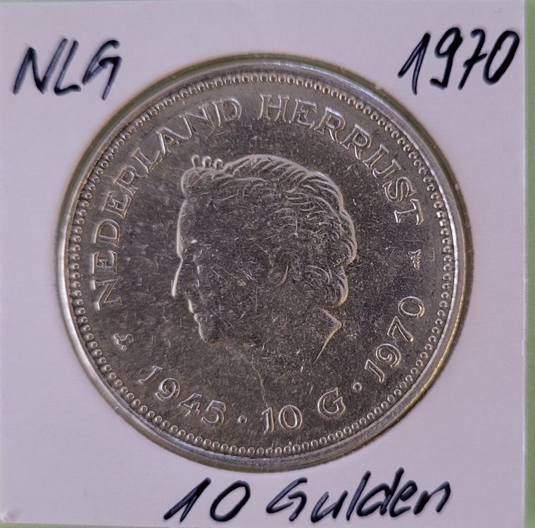 Niederlande 10 Gulden 1970 Silber 25gr Kaufen Auf Ricardo