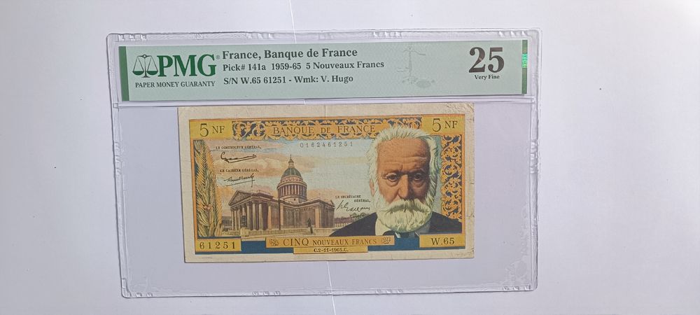 Frankreich Francs V Hugo Pmg Vf Characters Kaufen Auf