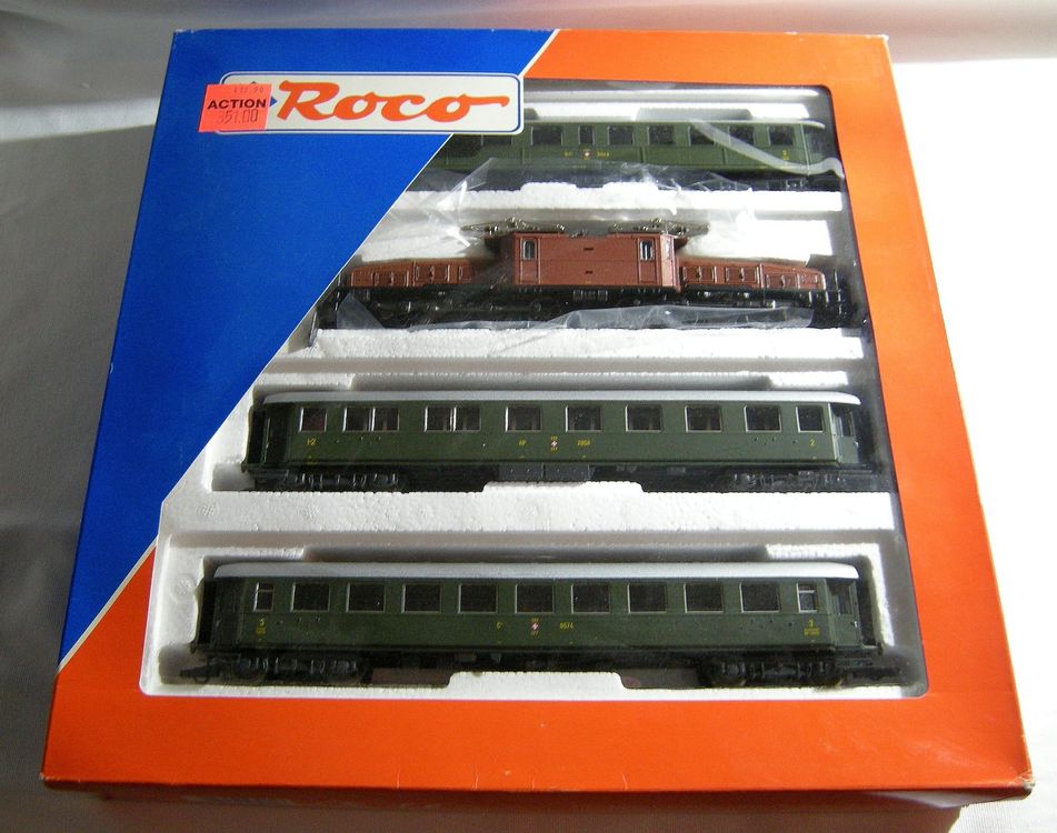 Roco 43982 SBB Ce 6 8 II Krokodil Gotthard 3 Wagen Set AC Kaufen