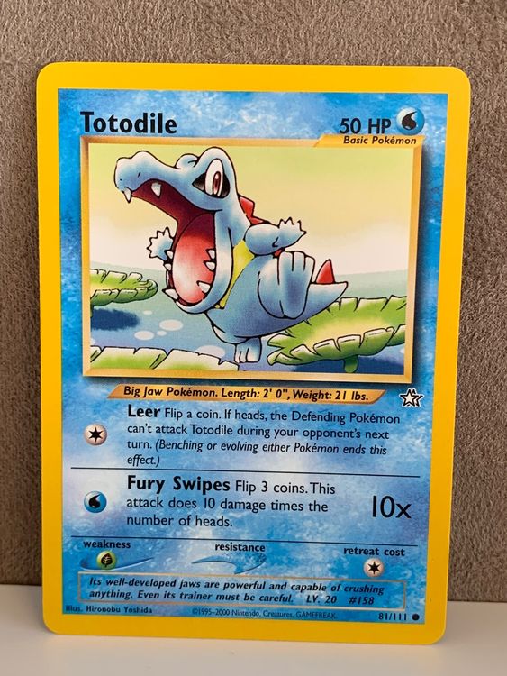 Totodile ENG Neo Genesis Pokemon 81 111 Kaufen Auf Ricardo