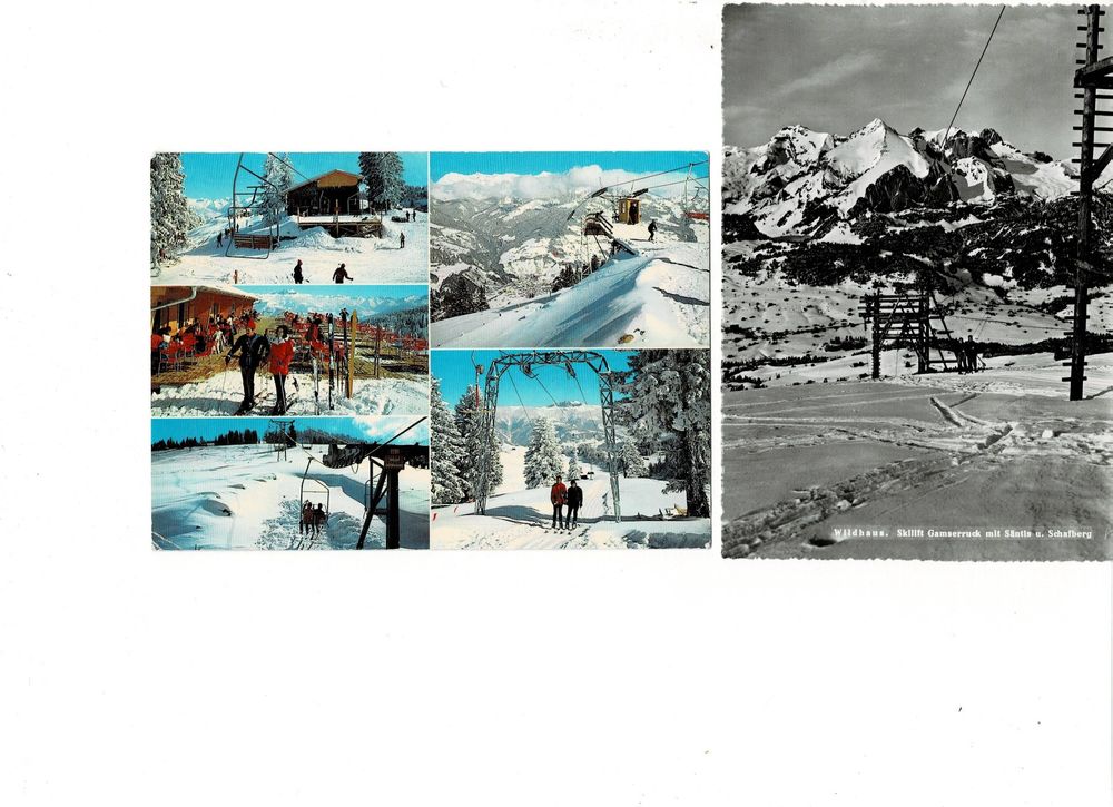 2 AK SKI LIFT Grüsch GR gel 1977 und Wildhaus SG ca 1960 Kaufen auf