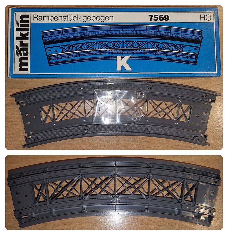 Märklin 7569 Gebogenes Rampenstück 424 6mm o Anleitung H0 Kaufen