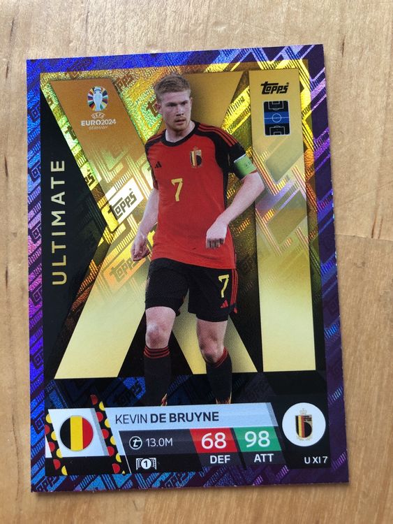 Topps Match Attax Euro Kevin De Bruyne Karte Ultimate Acheter