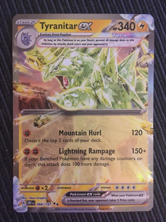 Pokemon Obsidian Flames Tyranitar EX Englisch Kaufen Auf Ricardo