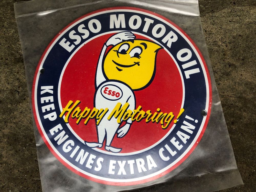 Esso Benzin Classic Werbung Reklame Happy Motoring Kaufen Auf Ricardo