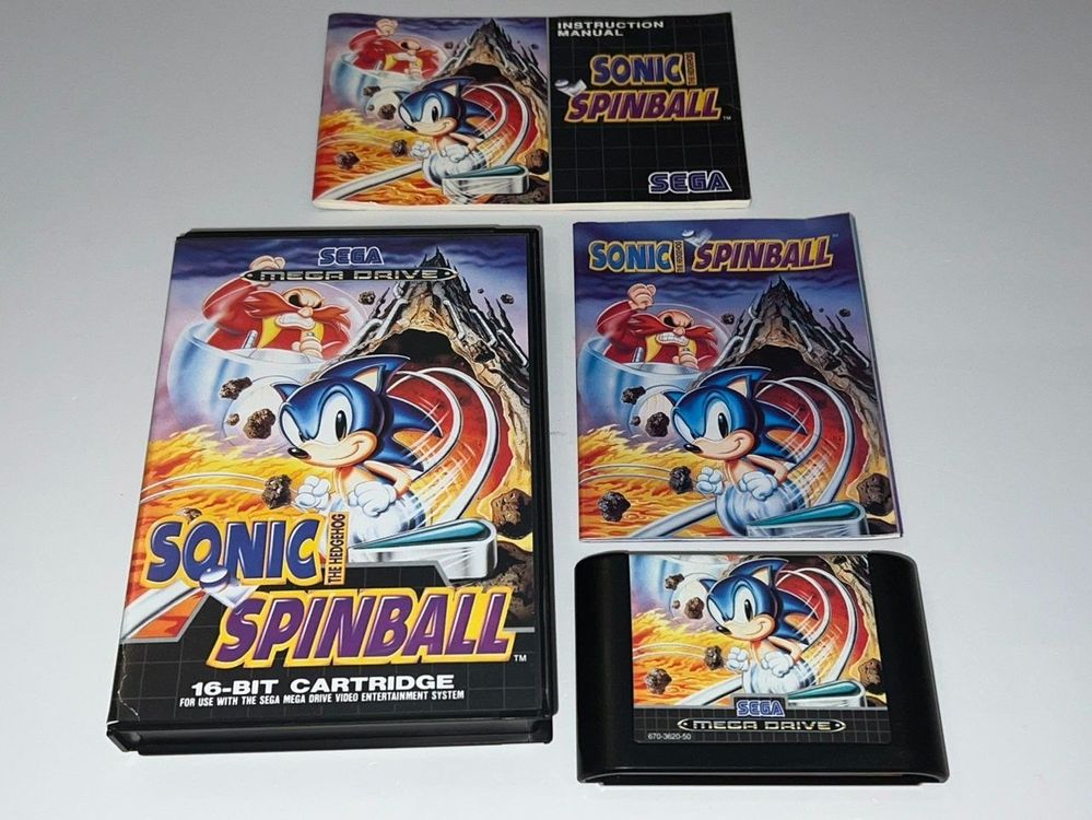 Sega Mega Drive Spiel Sonic The Hedgehog Spinball Ovp Kaufen Auf