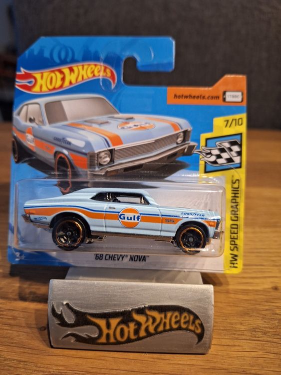 Hot Wheels HW Speed Graphics 2019 68 Chevy Nova 7 10 S Neu Und