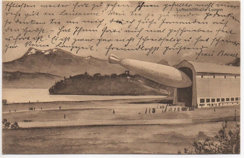 Litho LUZERN Luftschiffhalle Zeppelin Kaufen Auf Ricardo