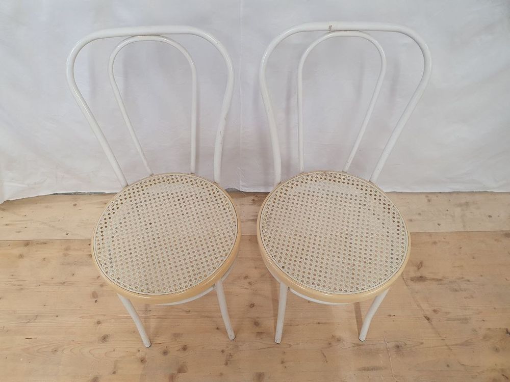 Vintage Bistro Stühle Thonet Stil 2er Set Weiss N 6024 Kaufen auf Ricardo