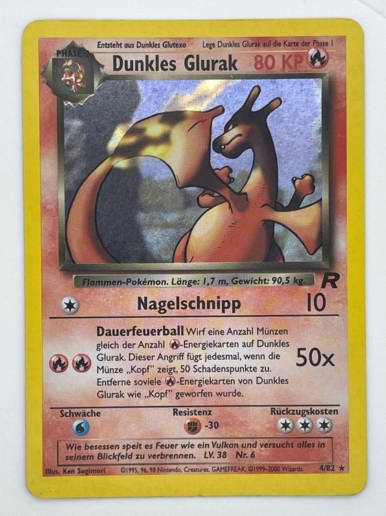 Dunkles Glurak 4 82 Holo Rare Pokémon Team Rocket Kaufen auf Ricardo