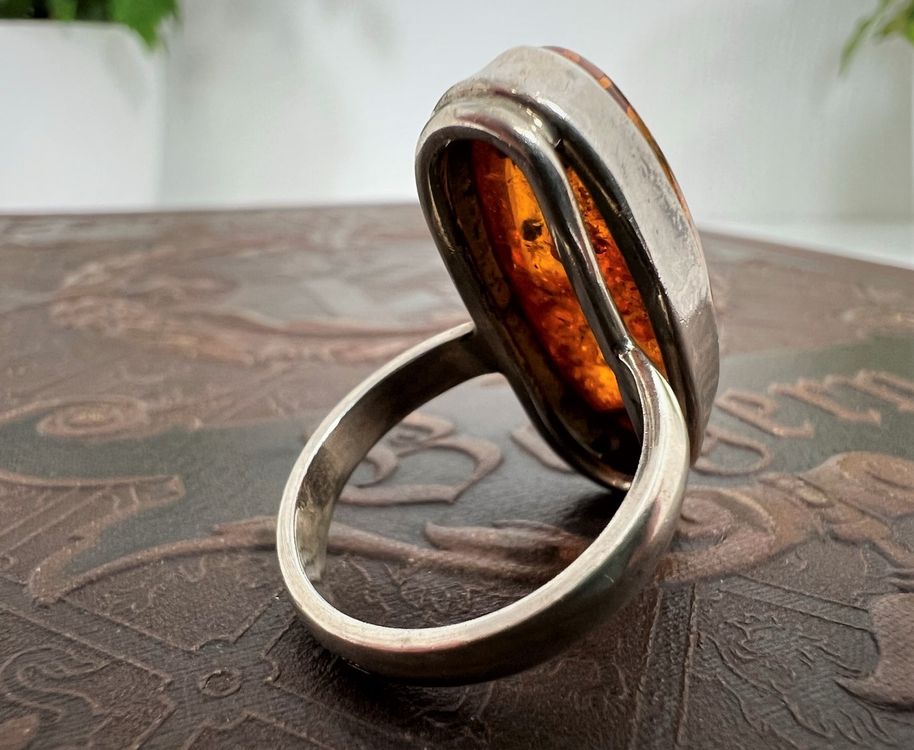 Alter Silber Ring Mit Bernstein Art Deco Kaufen Auf Ricardo