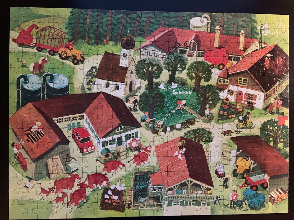 RAVENSBURGER PUZZLE Bei Uns Im Dorf Ali Mitgutsch 1971 Kaufen Auf