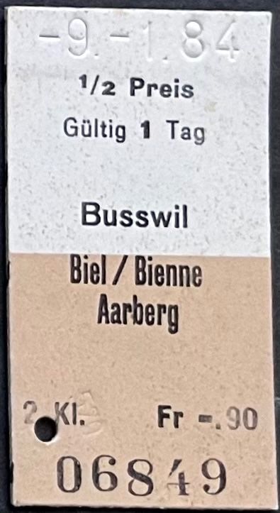 Busswil Biel Bienne Aarberg 1984 Kaufen Auf Ricardo