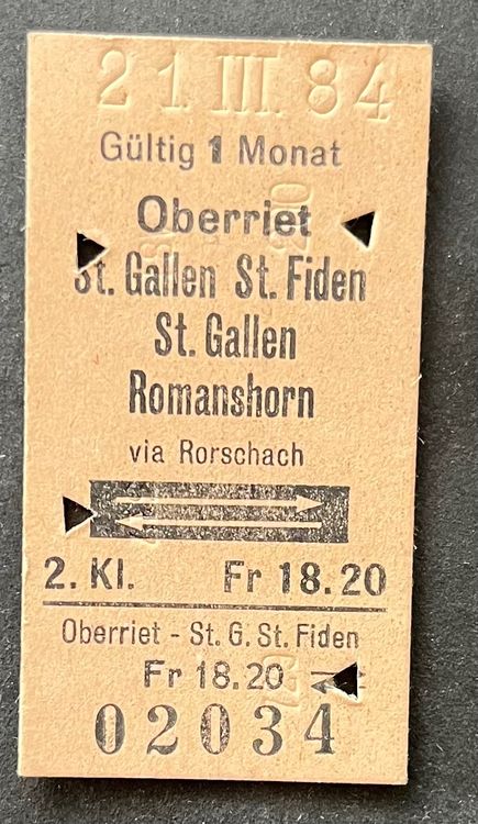 Oberriet St Gallen St Fiden St Gallen Romanshorn Kaufen Auf Ricardo