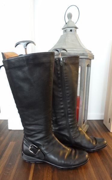 Echt Leder Stiefel Schwarz Gr Kaufen Auf Ricardo