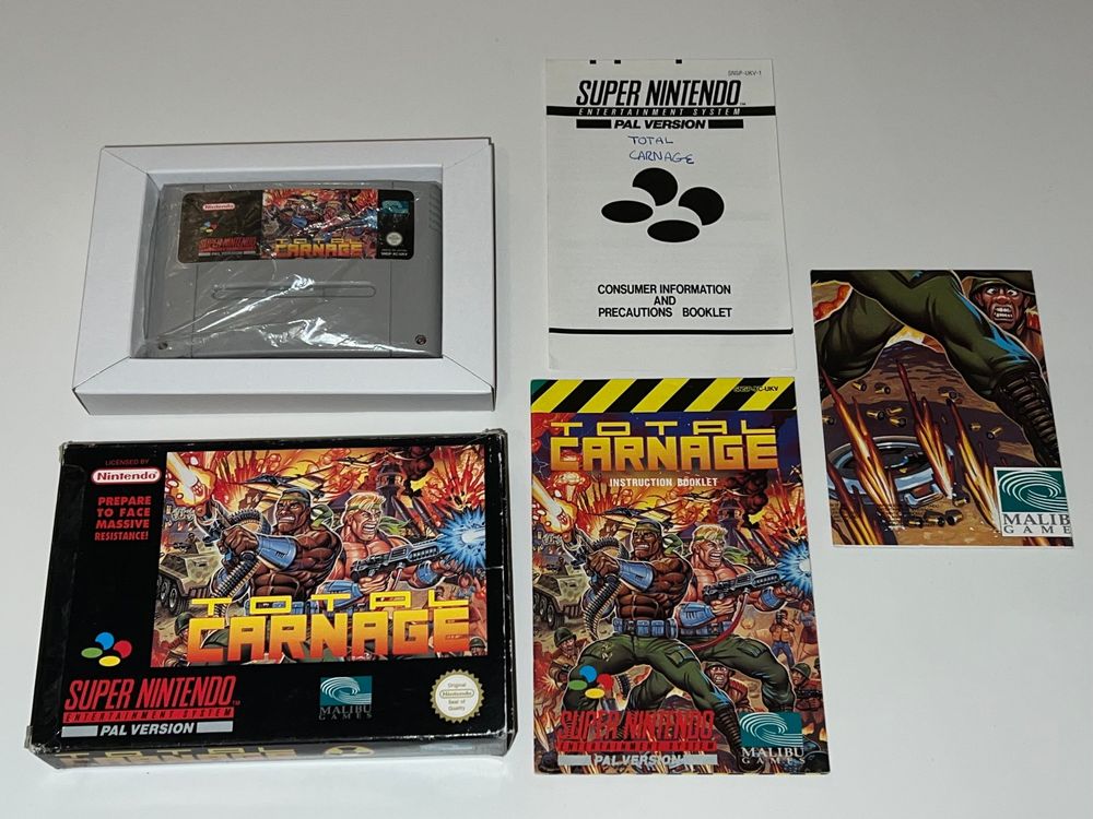 Super Nintendo SNES Spiel Total Carnage OVP Kaufen Auf Ricardo