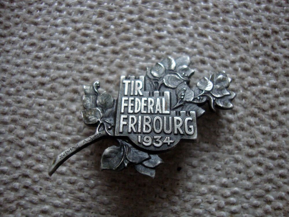 Medaille Brosche Eidg Schützenfest1934 Tir Federal Fribourg Kaufen