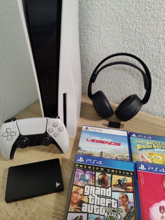 Playstation 5 Disc 2TB Headset Kontroller 4 Spiele Kaufen Auf