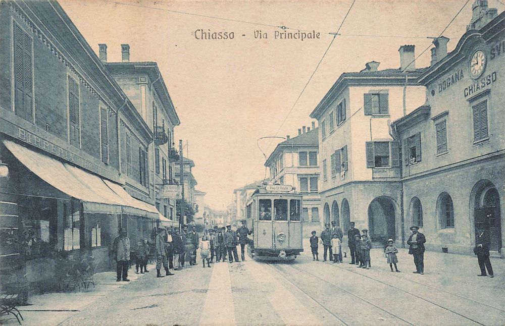 Chiasso via principale Tram Straßenbahn animata animiert Kaufen auf