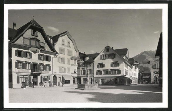 Sarnen Dorfplatz Mit Brunnen Gasthaus Kaufen Auf Ricardo