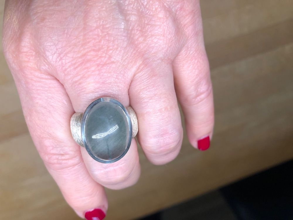 Ring Silber 925 Mit Grossem Aquamarin Von Olga Ribler Kaufen Auf Ricardo