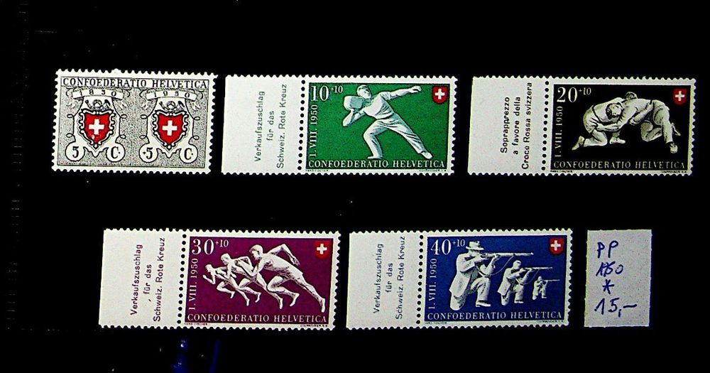 PRO PATRIA SÉRIE DE TIMBRES NEUFS AVEC CHARNIÈRE 1950 M166 Kaufen