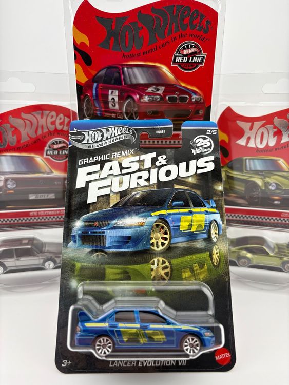 Hot Wheels Fast Furious Graphic Remix Komplettes Set Neu Und