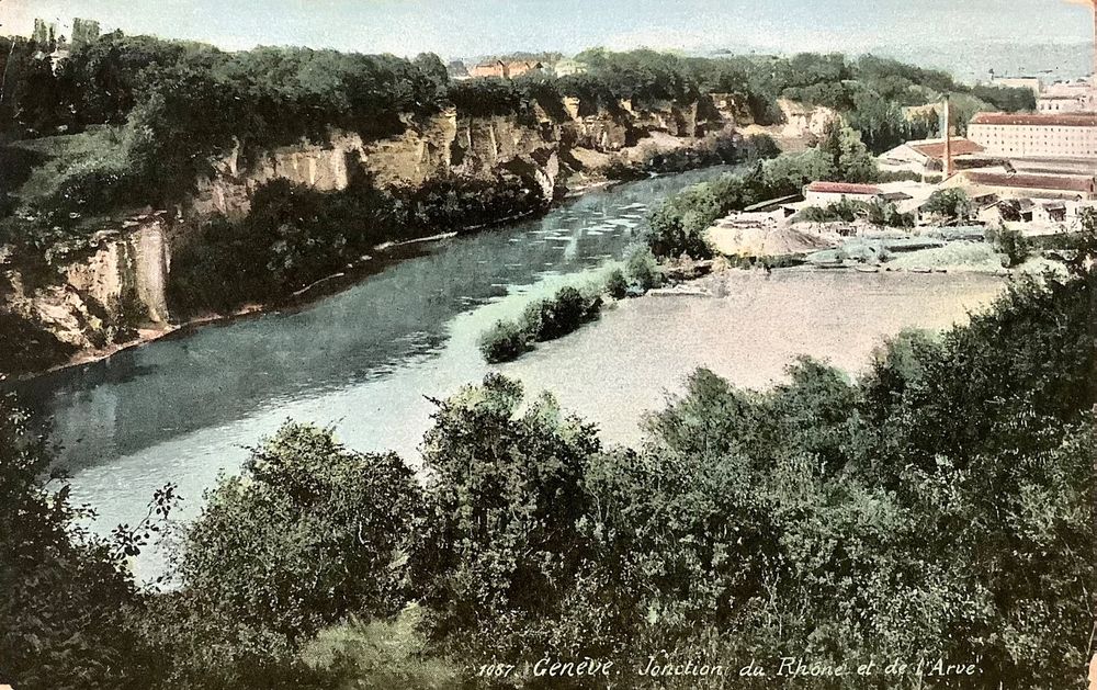 Alte AK Genf Jonction du Rhône et de lArve Kaufen auf Ricardo