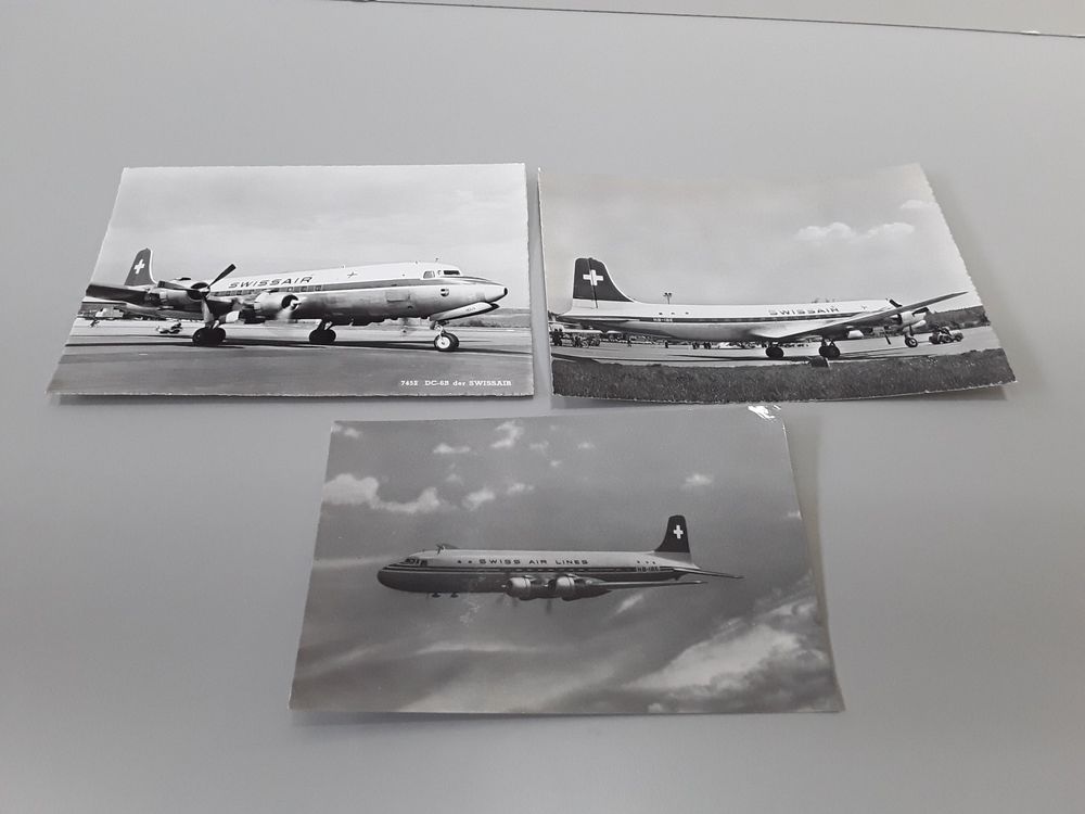 Swissair Dc Schwarz Weiss Kleine Postkarten Sammlung Kaufen