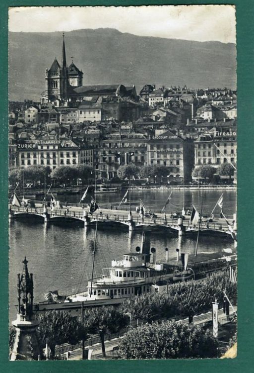 Gen Ve Pont Du Mont Blanc Et Cath Drale De St Pierre Kaufen