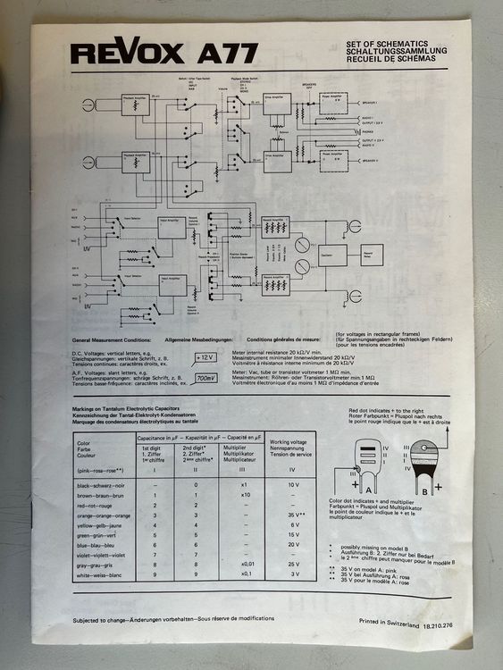 Revox A77 Schaltungssammlung Kaufen Auf Ricardo