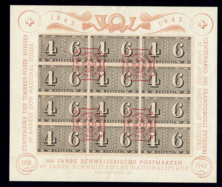 1943 Bloc W16 Luxusblatt O ET Kaufen Auf Ricardo