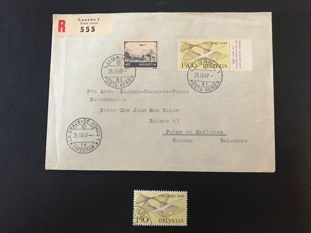 Pro Aero 1949 FDC Und 45a Gestempelt Kaufen Auf Ricardo