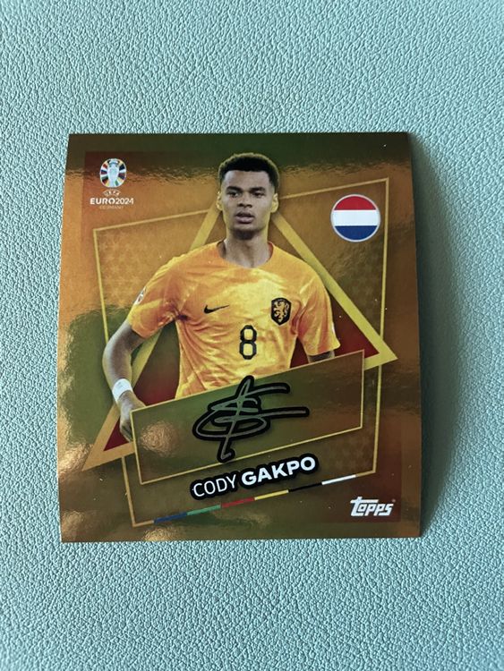 Topps Euro Cody Gakpo Gold Signiert Ned Sp Kaufen Auf Ricardo