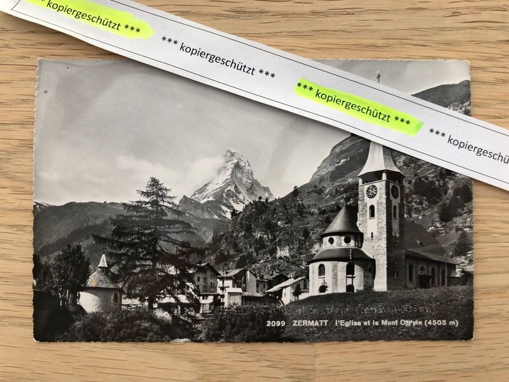 Zermatt Matterhorn Kirche Alt AK Kaufen Auf Ricardo