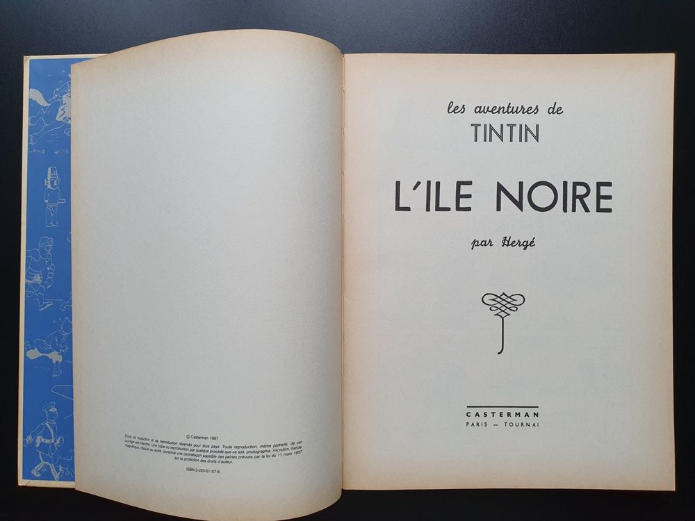 Tintin L Île Noire Fac similé N B 1987 Acheter sur Ricardo