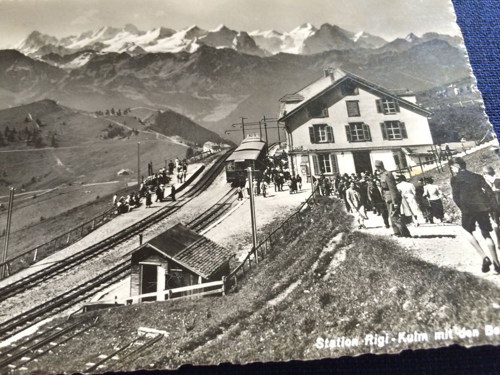 Station Rigi Kulm Bahnhof Bahn Belebt Ak Globetrotter Kaufen Auf Ricardo