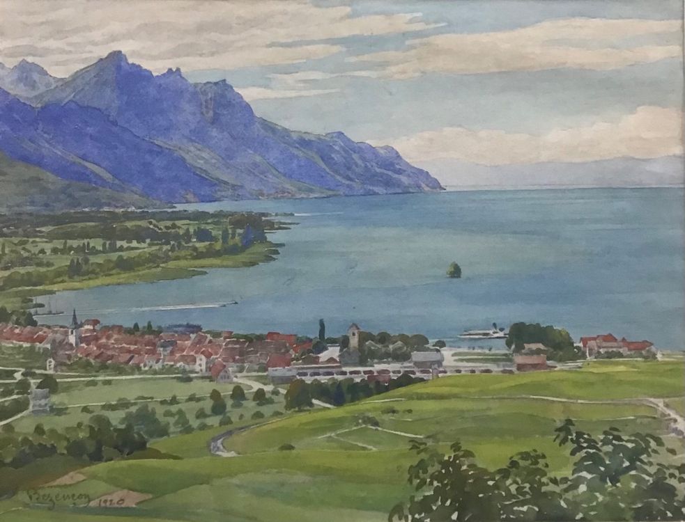 Antike Landschaft Aquarell Signiert Kaufen Auf Ricardo