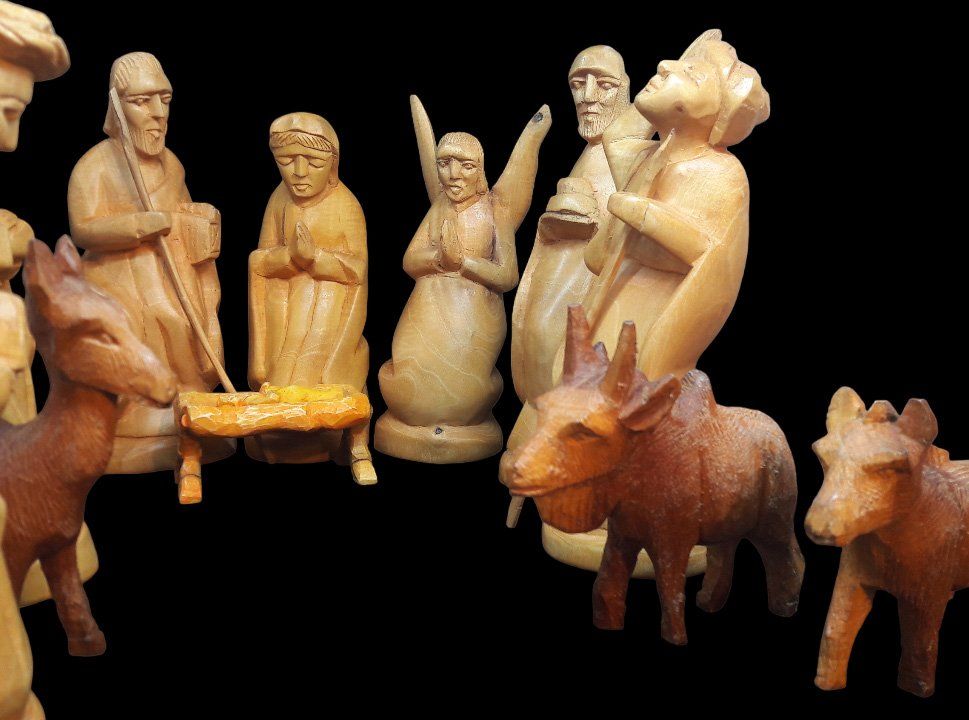 Geschnitzte Holz Figuren Krippe Cr Che Santons Bois Cm Kaufen