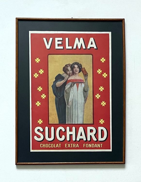 Suchard Velma Gerahmte Werbung Publicité encadrée 1912 Kaufen auf