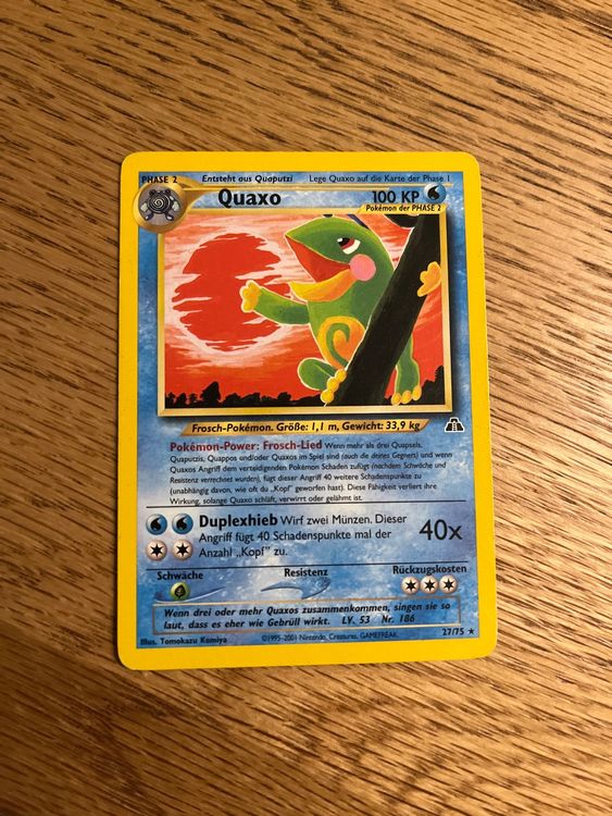 Pokemon Quaxo Rare Neo Entdeckung Kaufen Auf Ricardo